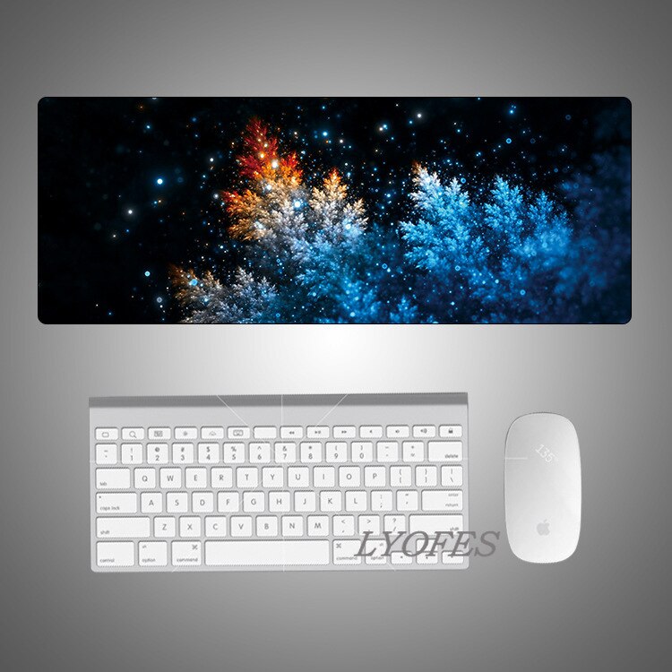 Gaming Desk Pads Cute Desk Mats Deskpad Starry Sky Kawaii Mouse Pad Large for Office Computer Keyboard Writing Desk Mat