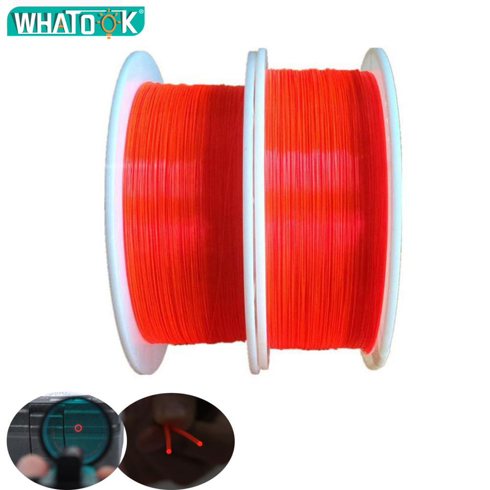 1 M Optik Fiber Stange Hallo-Capa Licht verrotten Orange Grün 0,5mm 0,75mm 1,0mm 1,5mm 2,0mm Fluoreszierende Optik Kabel Neon- Pistole herunter Licht