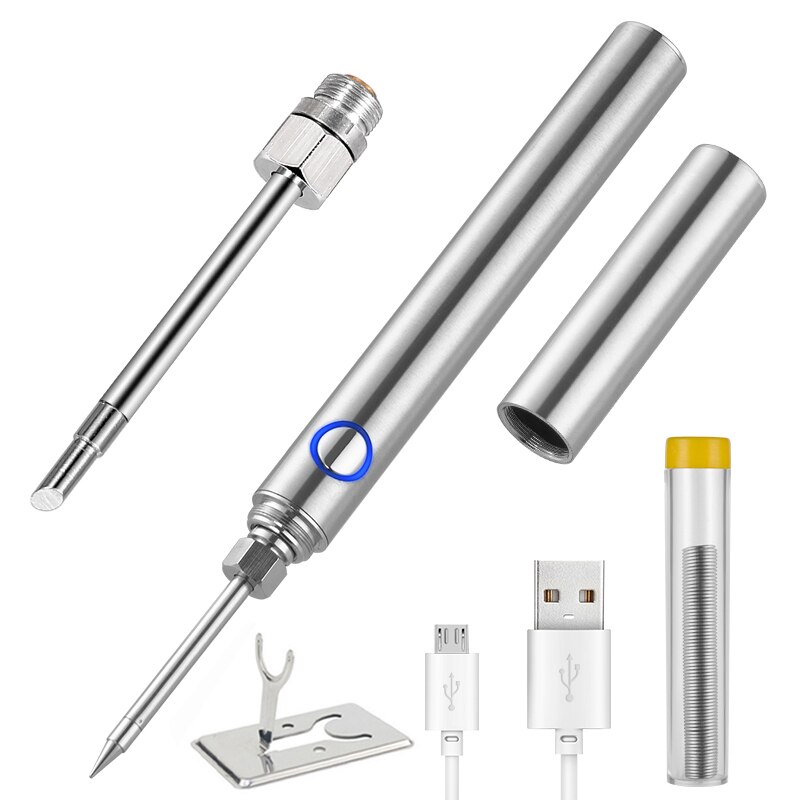Wireless soldering iron rechargeable soldering iron 6 seconds tin usb soldering iron 510 interface soldering iron tip: Tip-C