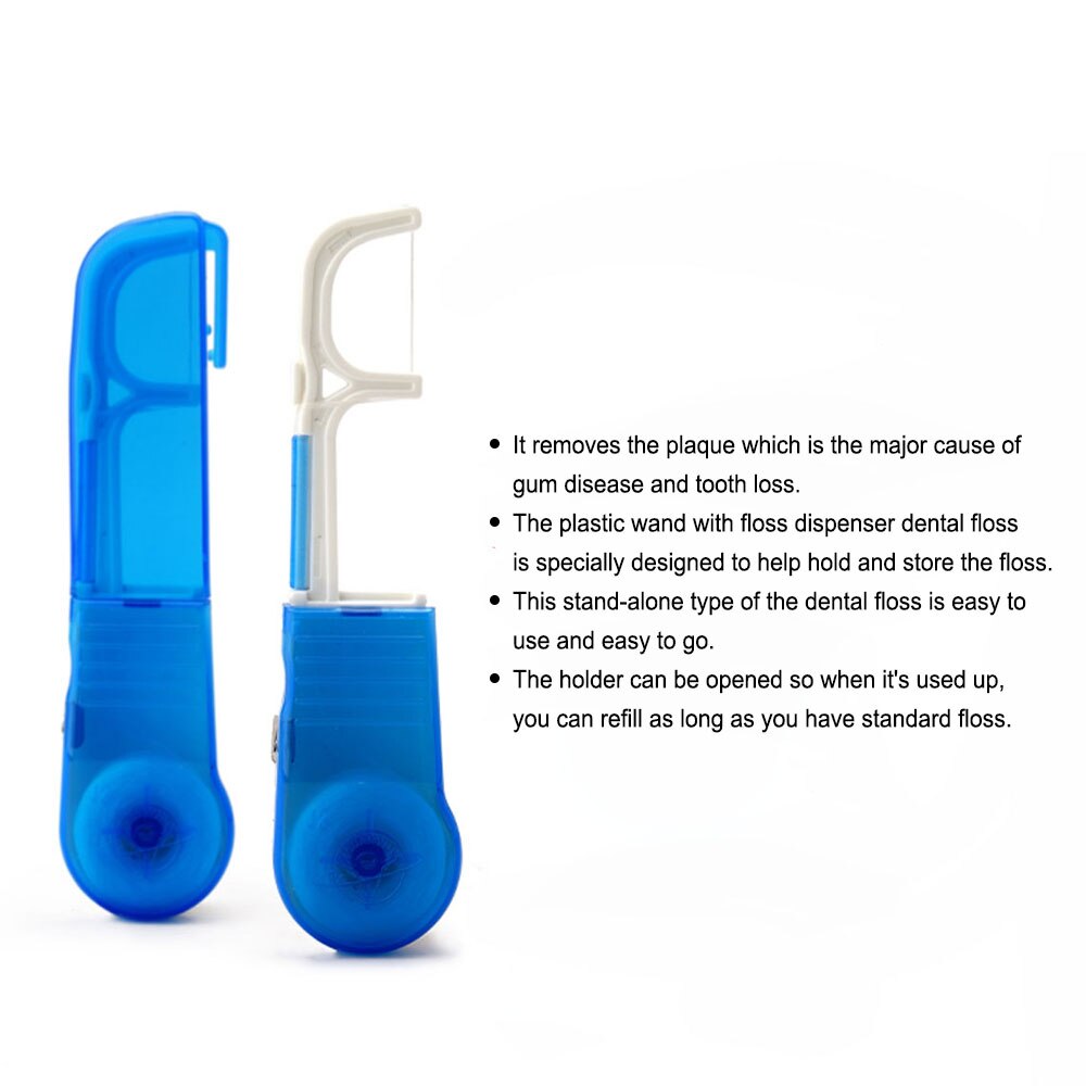 30 Meters Dental Flosser Tooth Cleaning Built-in Spool Wax Replacement Wire Dental Floss Toothpicks Interdental Brush Wire