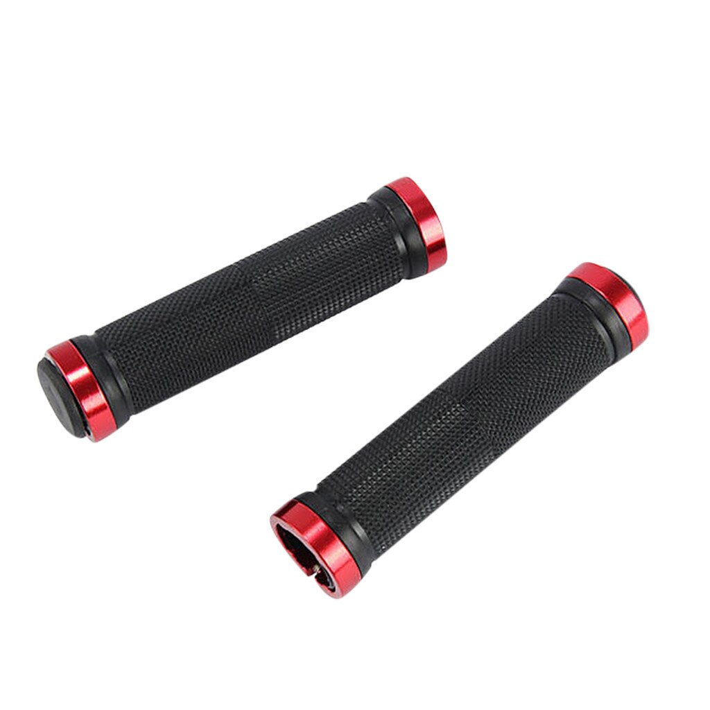 1 pair MTB Road Cycling Handlebar Grips Anti-Skid Rubber Bicycle Grips Mountain Bike Lock On Bicycle Handlebars End Grips: Red