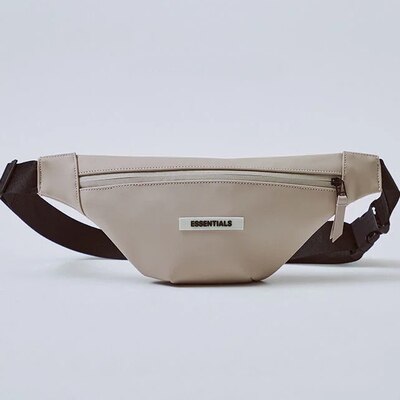 Alle-spiel hoch-straße Leder Doppel-linie WESENTLICHE TASCHE NEBEL Kleine Brust Tasche Bote Tasche Taille Tasche für Männer und Frauen: Kakifarbig