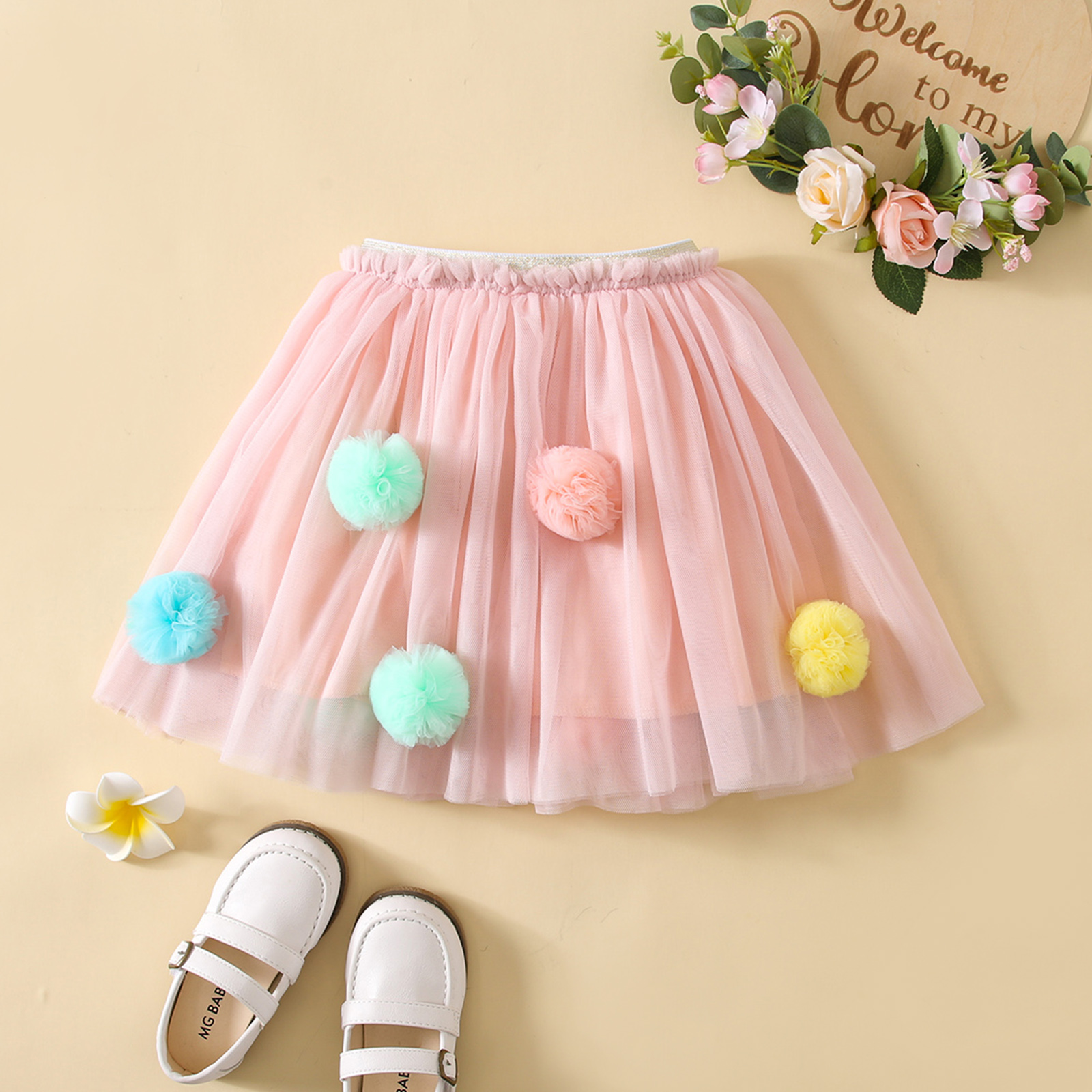 TiaoBug Balletjurk voor meisjes, met tutu, tanktop, bandjes te binden