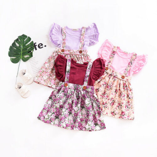 Prinses Bloemen Rok Algehele Peuter Baby Meisjes Bloemen Party Prinses Bib Jarretelle Rok Outfits