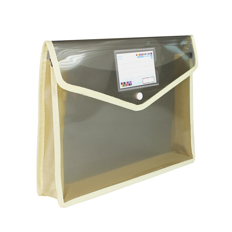 Eco-Friendly Plastic File Folders Expandable Envelope Folder with Snap Button Closure Durable Waterproof for Office Home EM88: Apricot