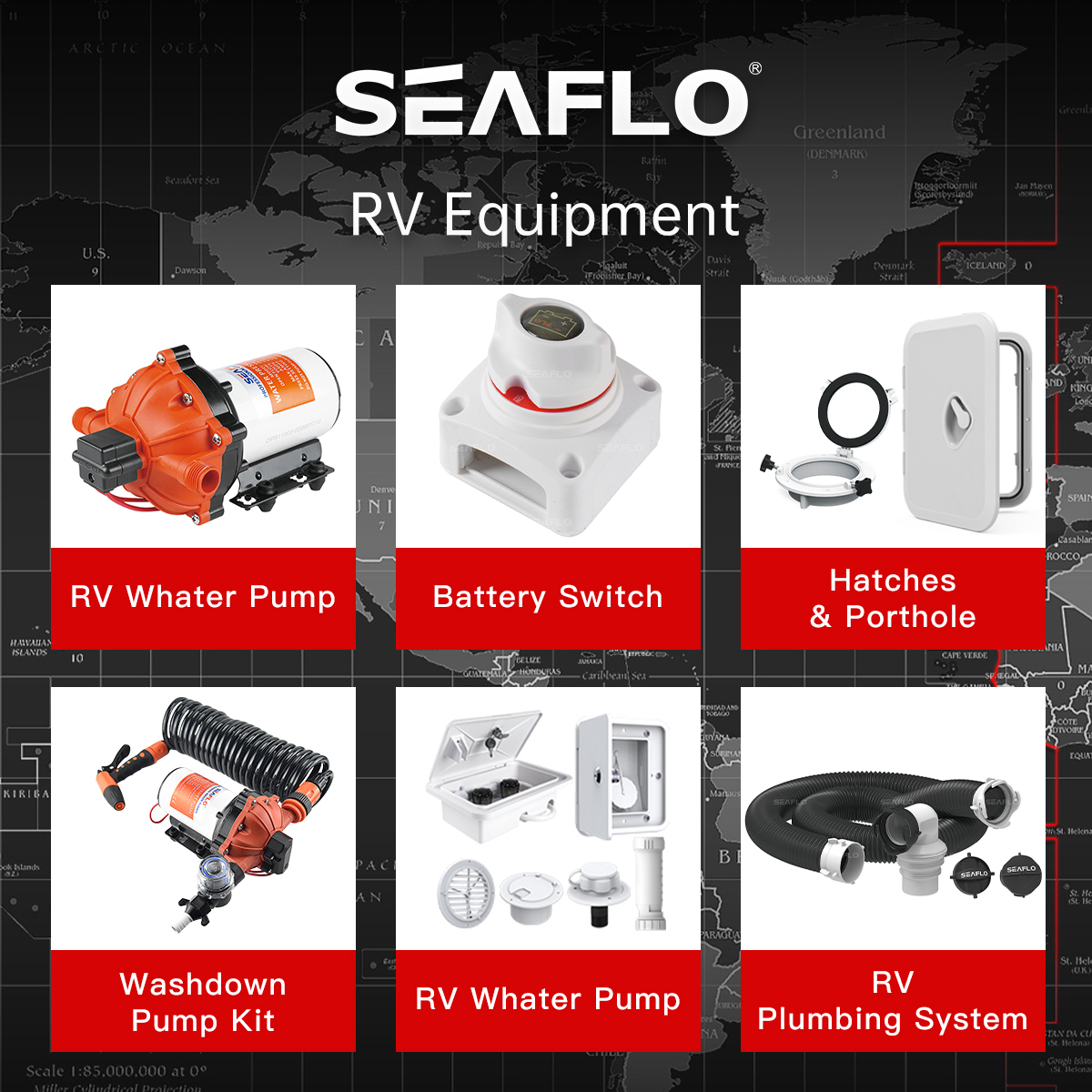 SEAFLO Marine Boat Manual diaphragm hand Bilge Pump with Water Transfer and Self-Priming, High-Flow, Suitable for Wine and Juice