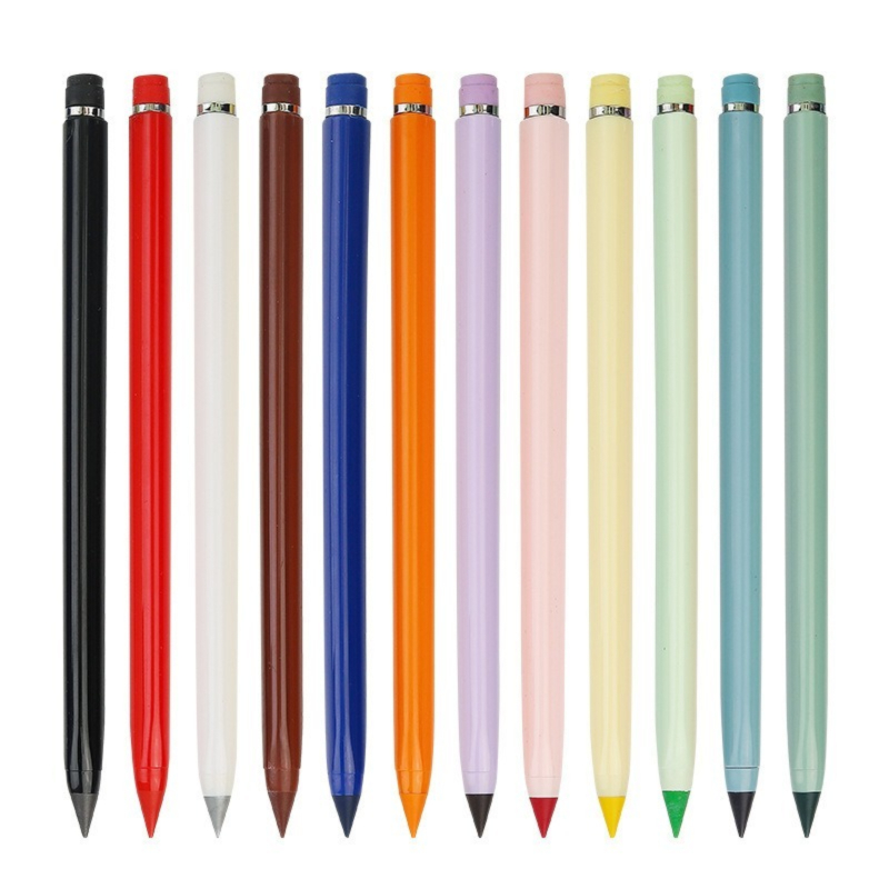 24/13pcs Unlimited Writing Color Pencil With refill set No Ink Novelty Eternal Pencils Pen Art Color Painting School Supplies