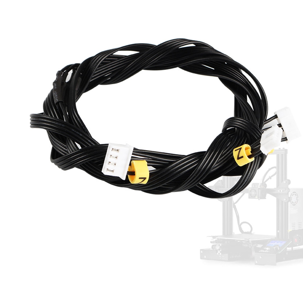 Acessórios para impressora 3d, acessórios para CR-10 CR-10S/Ender-3 cabo do motor de passo duplo eixo z 1.5m