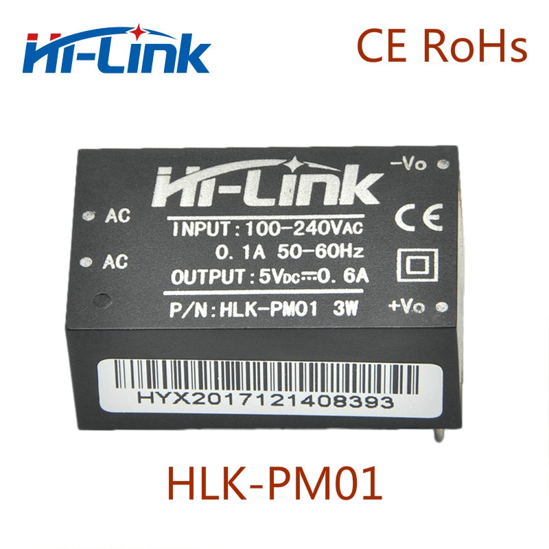 Freies 5 stücke HLK-PM01 AC-DC 220 V zu 5 V Step-Down Power Supply Module Intelligente Haushalts Schalt AC DC konverter