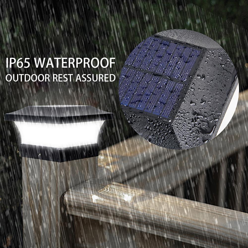 Solar Capital Lampe – Weiße Gartenleuchte Für Säulen, IP65 Wasserdicht, Inkl. Befestigung