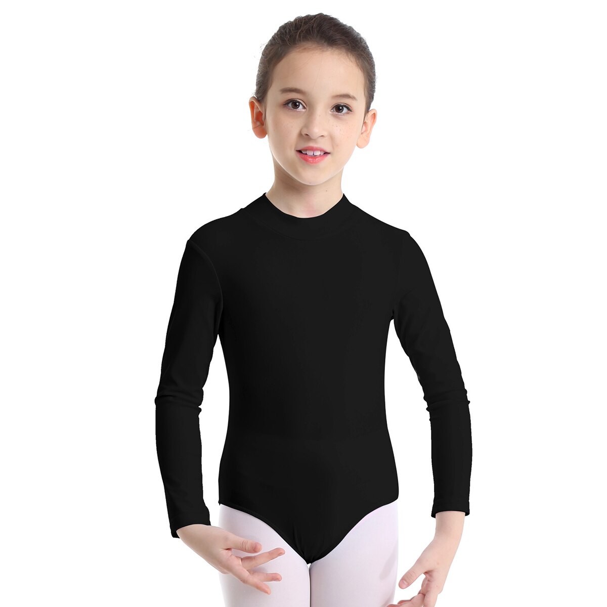 Justaucorps de gymnastique à manches longues pour filles, Costume de danse sur scène pour enfants