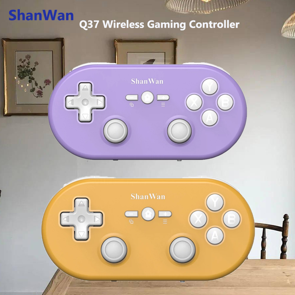 ShanWan-Mini manette de jeu sans fil Bluetooth Q37, micro contrôleur de jeu, Hall, double bascule, convient pour Android, IOS, PC, , 2025