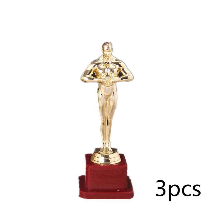 3Pcs. Plastic Gold Cup Trofee, Kids Sport Medaille. Winnaar Medaille. Educatief Props 63HE: C