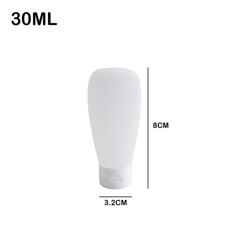 Bouteille de voyage en Silicone, Portable, Flexible, facile à presser, rechargeable, nettoyant, shampoing, bain, récipient étanche: 30ml