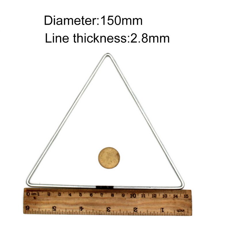 2pcs/set Metal Dream Catcher Moon Triangle Square Hoop for DIY Handmade Dreamcatcher Macrame Material Accessories Crafts: 2pcs Triangle 150mm