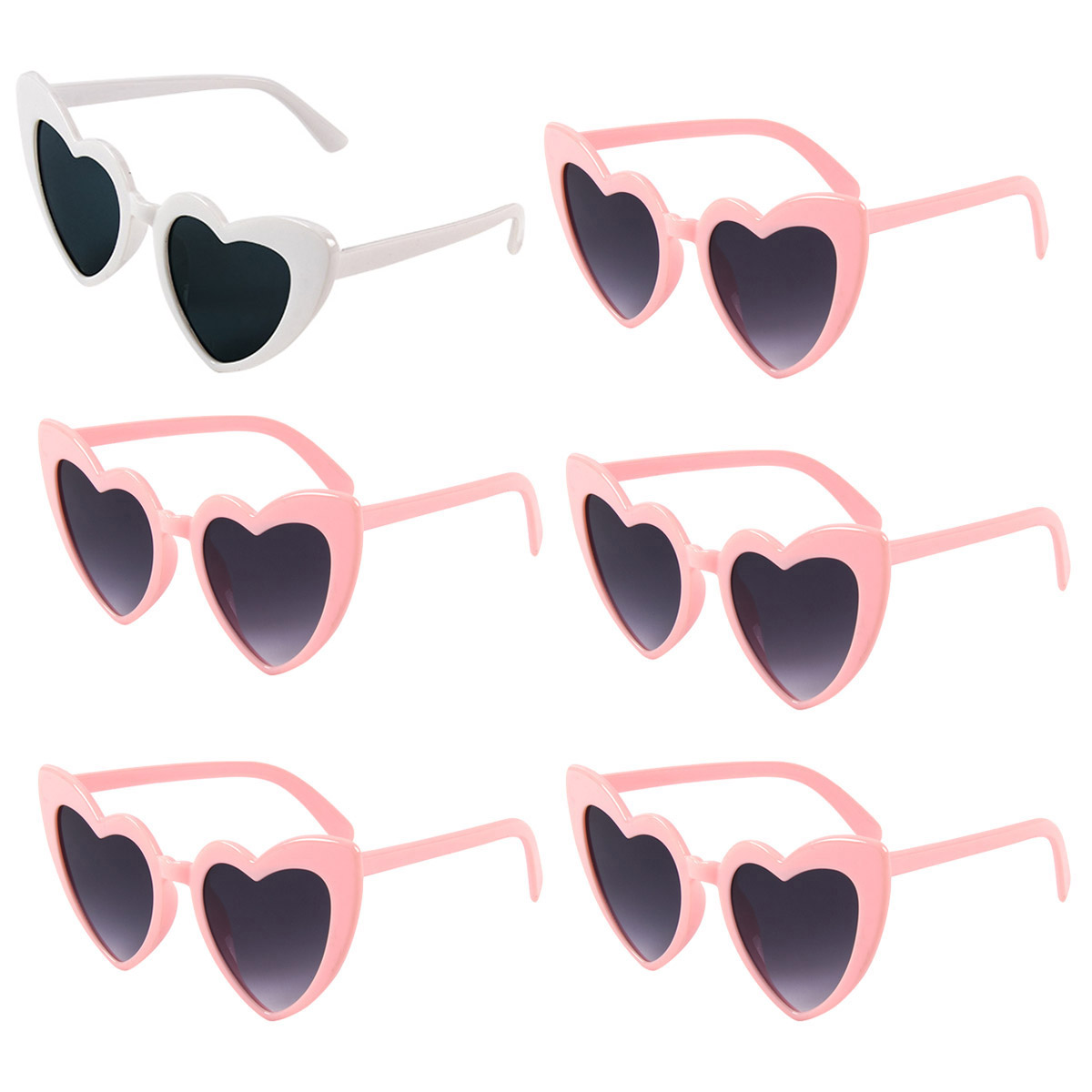 6/8 Stück Bachelorette Junggesellinnenabschied Weiß Rosa Sonnenbrille Herz Brille Braut zu sein Brautjungfer Hochzeit Brautparty Dekore: Burgunderrot