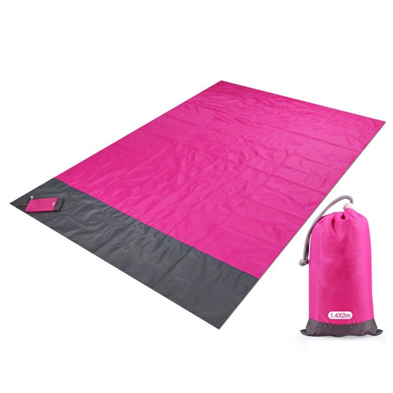Couverture de plage à poches étanches 2x2.1 m, matelas pliant, Portable et léger, tapis de pique-nique en plein air,