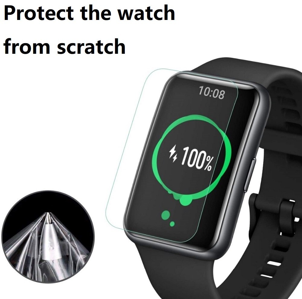 Película protectora transparente de TPU suave HD para Huawei Honor ES Smart Watch ES/Fit, cubierta protectora de pantalla completa para HUAWEI Watch Fit