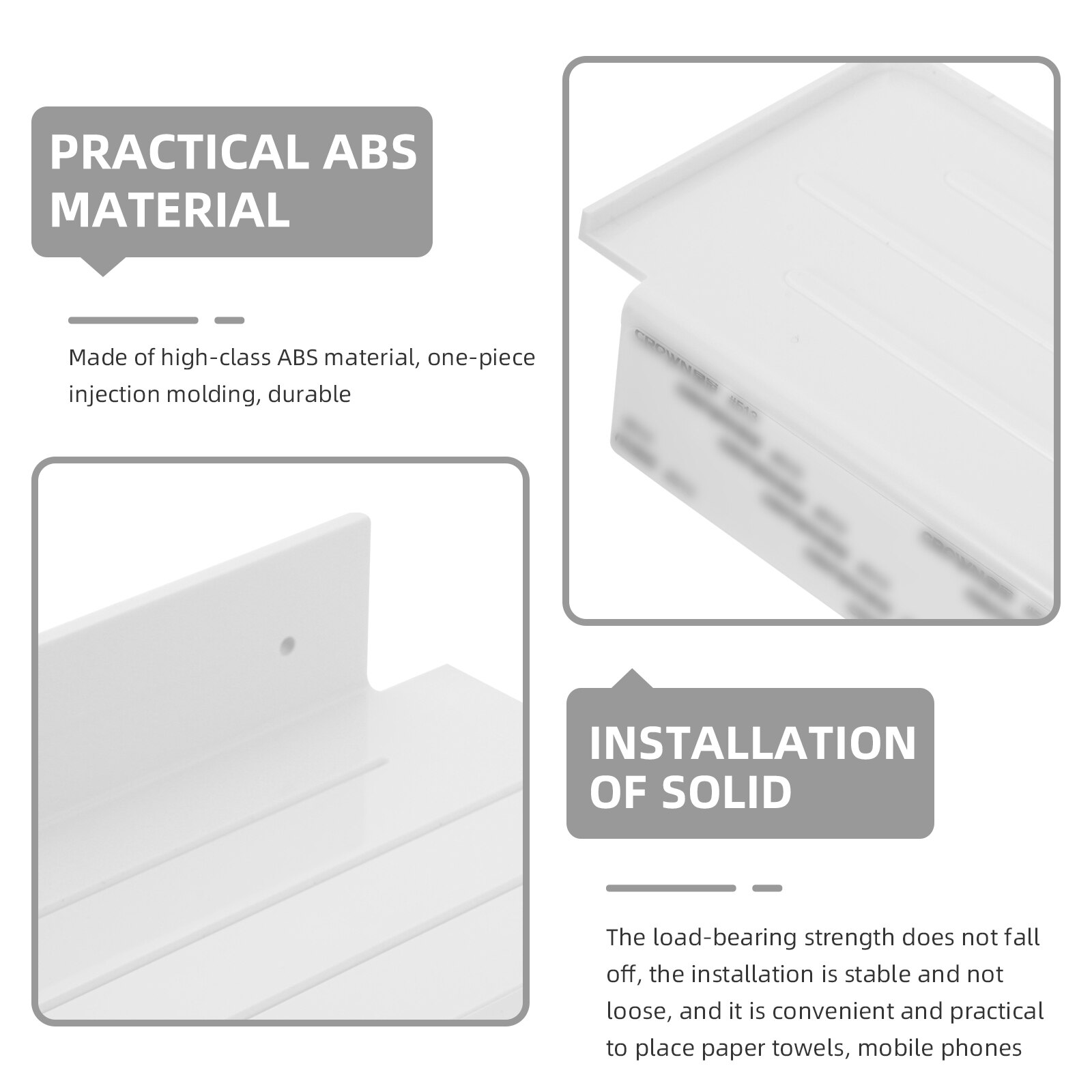 Plastic Wall-mounted Storage Rack Bathroom Wall Organizer Toilet Hanging Shelf