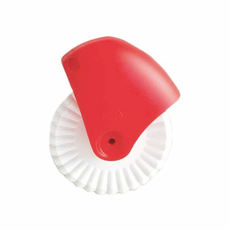 2Pcs/set Kitchen Pizza Pastry Lattice Cutter Pastry Pie Decor Cutter Plastic Wheel Roller for Crust Baking Cutter Tool: A
