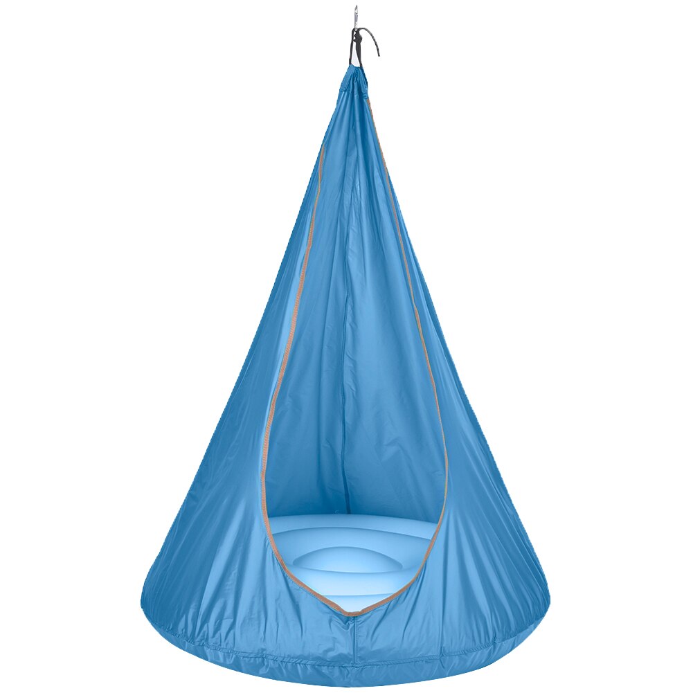 Newportable Swing Thuis Kind Hangmat Stoel Kids Swing Pods Enkele Persoon Outdoor Indoor Alle Seizoen Opknoping Seat: Blue