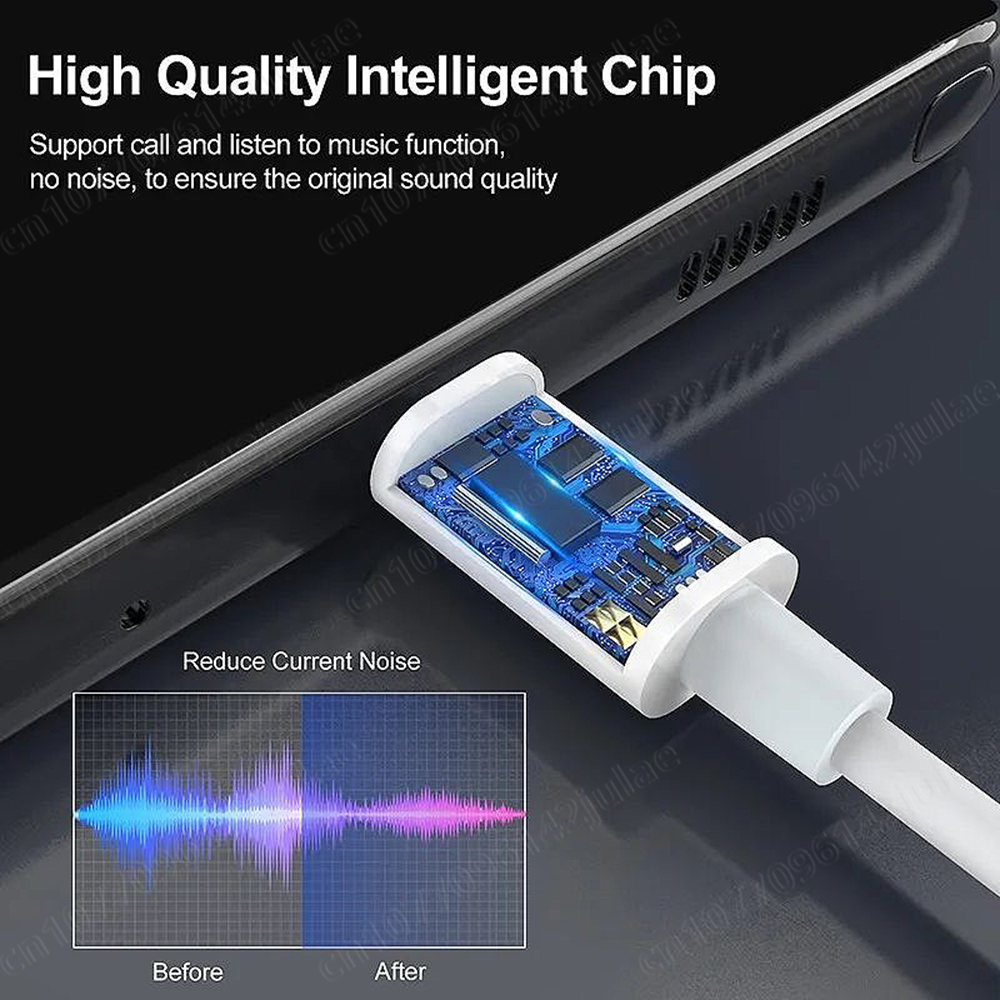 NNBILI USB typu C do gniazda słuchawkowego 3,5 mm Cyfrowy adapter audio do iPhone'a 15Pro Sumsang Xiaomi Poco LG Kabel audio Aux