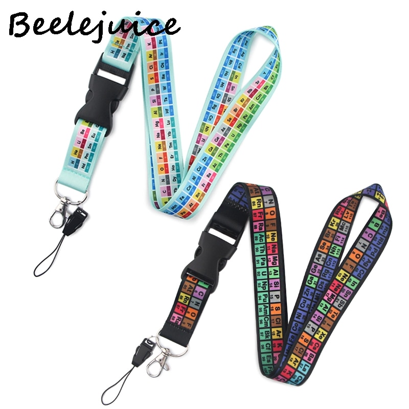 Periodic table of ele ments Lanyards Cool Neck Strap webbings ribbons Phone Keys ID Card Holder Lanyard For Keys DIY Hang Ropes