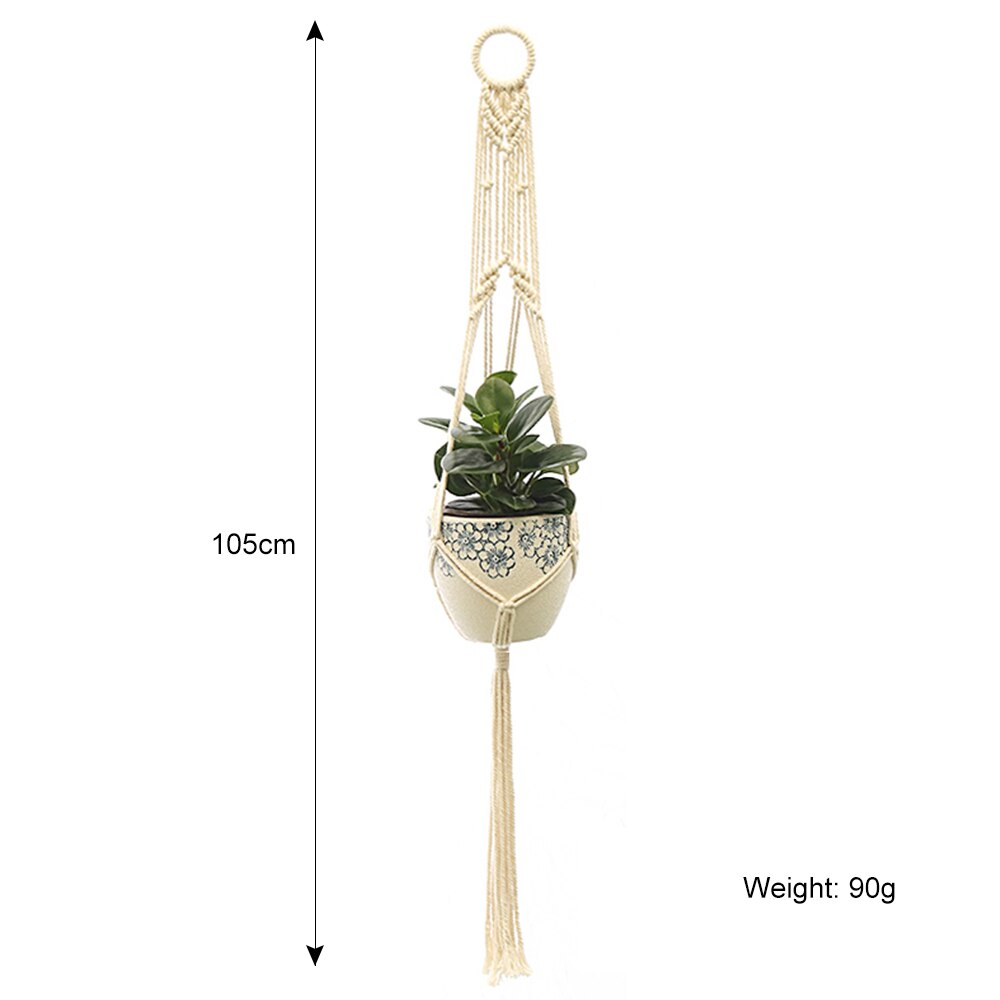 100% handmade macrame plant hanger flower /pot hanger for wall decoration countyard garden: 4