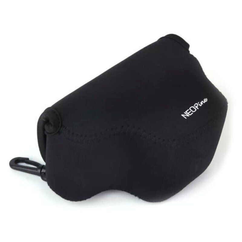 Funda protectora suave de neopreno para cámara Sony A6000 A6100 A6300 A6400 16-50mm: Black