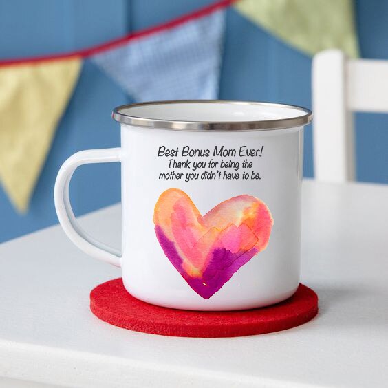Meilleurs Bonus Maman Tasse Belle-Mère Tasses à Café Maman Tasse À Café Étape Maman Boire Tasses de Fête Des Mères pour Bonus Maman D'anniversaire: XH4808-A015WH-8