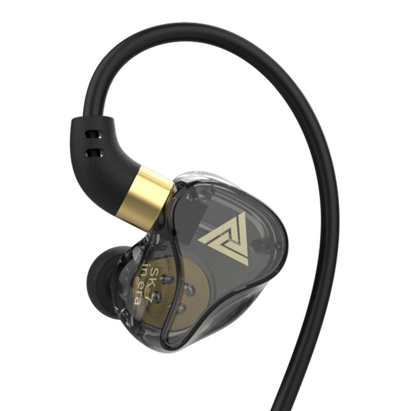 QKZ-Auriculares deportivos SK7 con controlador Dual, dispositivo de audio HD con conector de 3,5mm, micrófono, música, 3,5mm