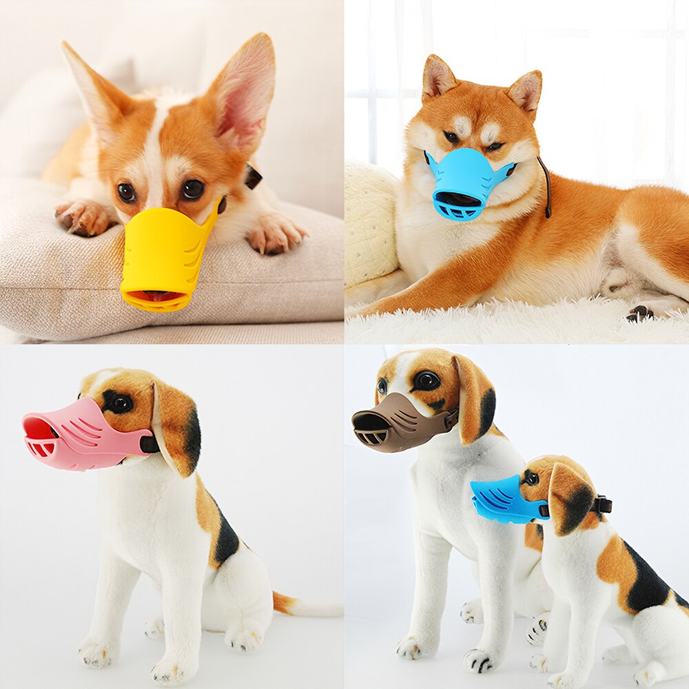 Dog Clicker with Whistle Anti Bite puppy Muzzle dog toys Silicone Duck Mouth Shape Pet Training Mouth Cover for pet supplies