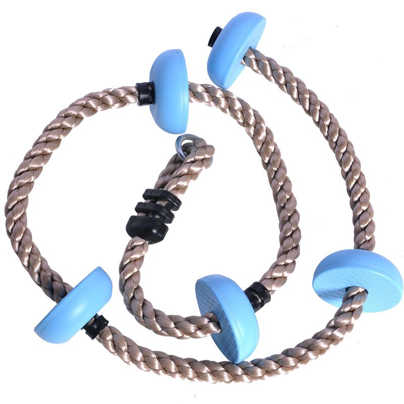 Children Climbing Rope Swing Disc Climbing Rope Kids Garden Playground Backyard Outdoor Swing Games Climbing Equipment Set: Blue