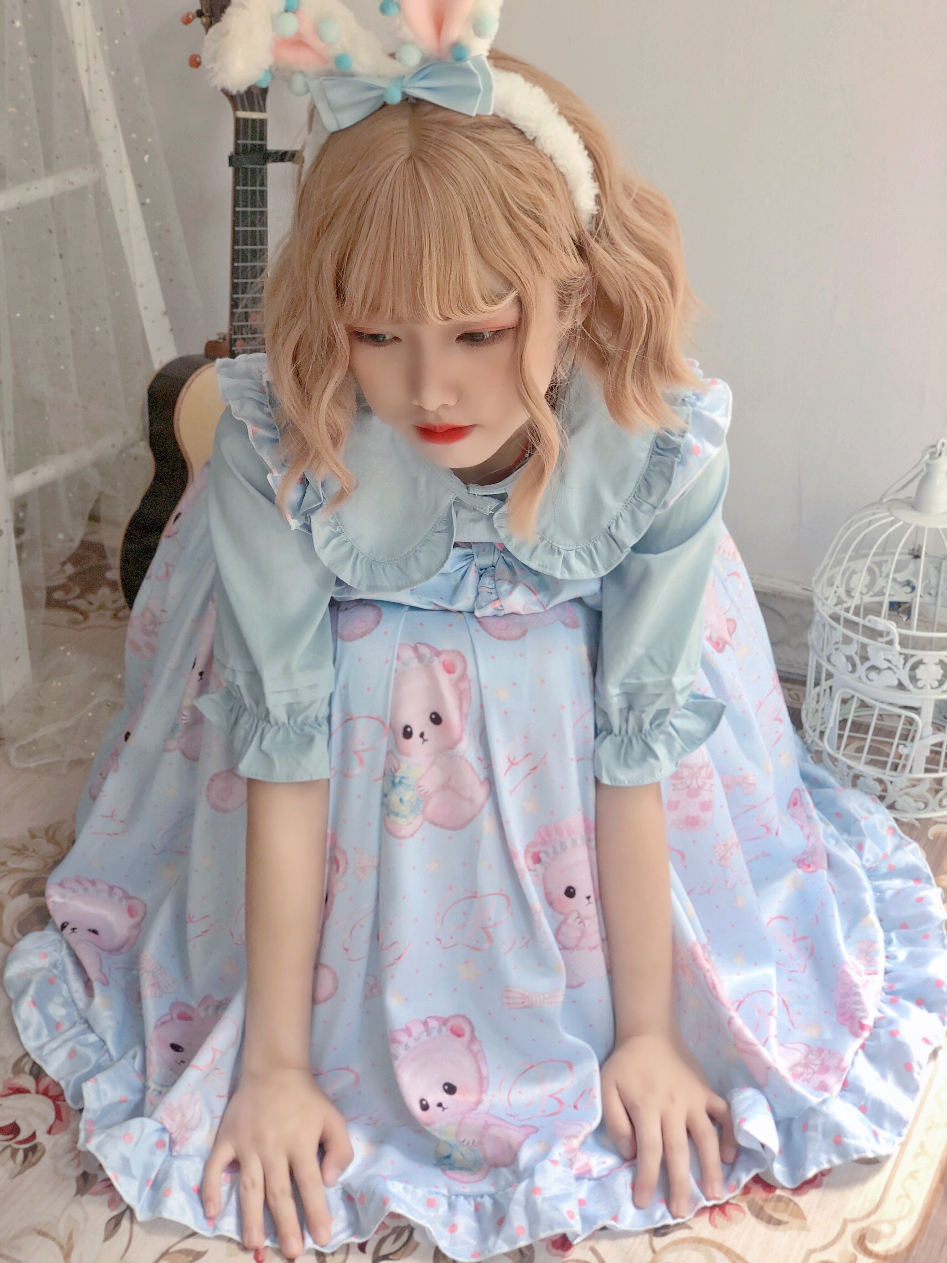 milk bear princess dress Thin Cat Princess Dress Milk Bear Fructose Lolita... From Ydhwbyb,  Rs.3,155.79