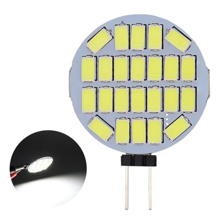 PwwQmm 3W 12V 24V AC G4 LED-Lampen RV-Beleuchtung ersetzt 25W Halogenlampe 350LM 24LEDs 5730smd Kein Flimmern Dunstabzugshaube Bootslicht