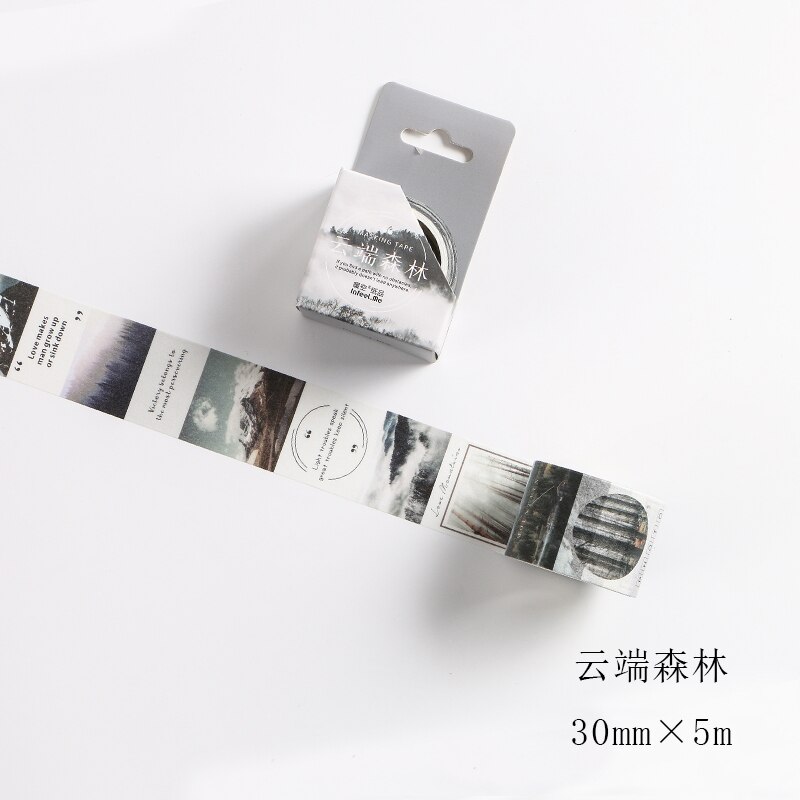 Digital kalender postkort rejser washi tape selvklæbende malertape gør-det-selv scrapbog sticker etiket japansk