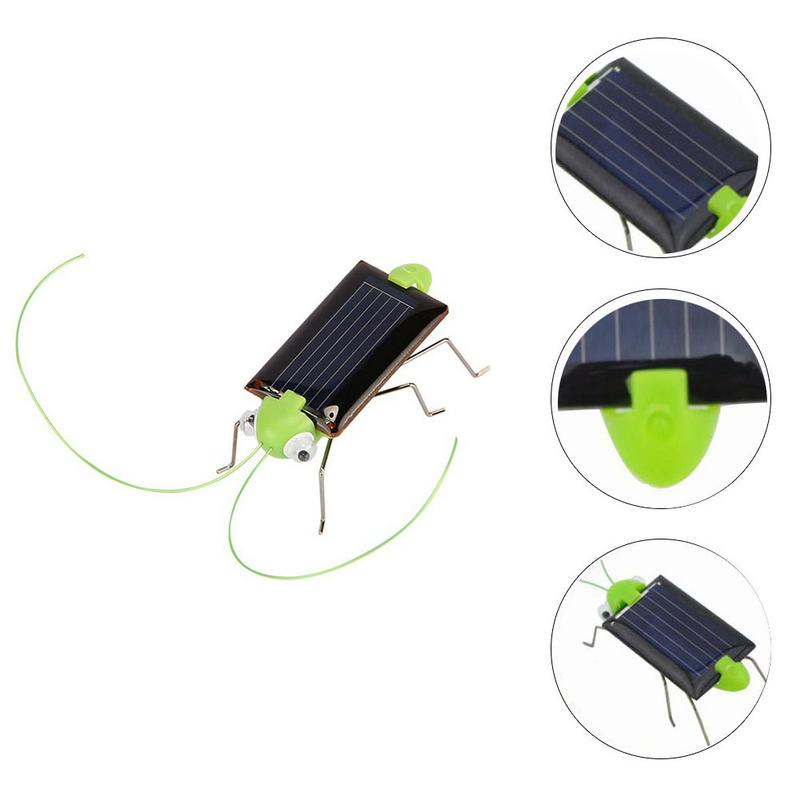 Grappige 1 pc Zonne-energie Power Insect Sprinkhaan Cricket Kinderen Educatief Speelgoed Christmas Solar Speelgoed Speelgoed