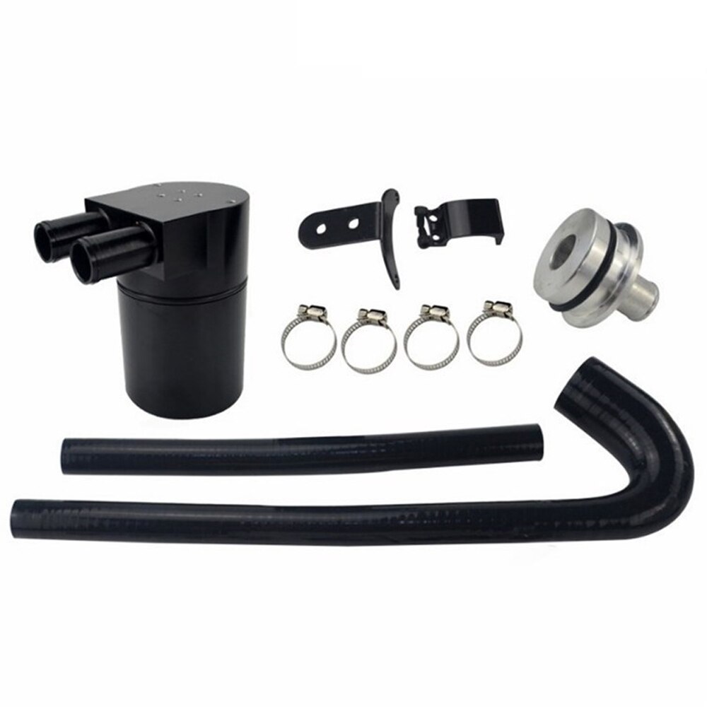 Black Baffle Oil Catch Can Tank For BMW F30 F32 F36 320i 328i N20 N26 Engine With Radiator Silicone Hose