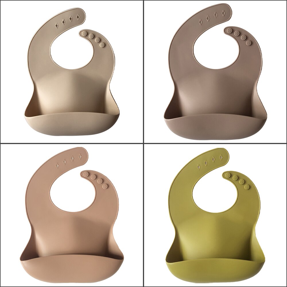 Silicone bébé bavoir infantile burp chiffons réglable étanche goutte à goutte bébé doux -né alimentation bave écharpe bave pour enfant en bas âge
