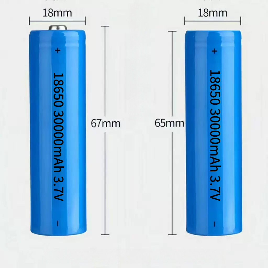 30000 mah 3.7v 18650 tophoved lithium-ion genopladeligt batteri led fiskelampe lommelygte sengelampe adgangskodelås batteri