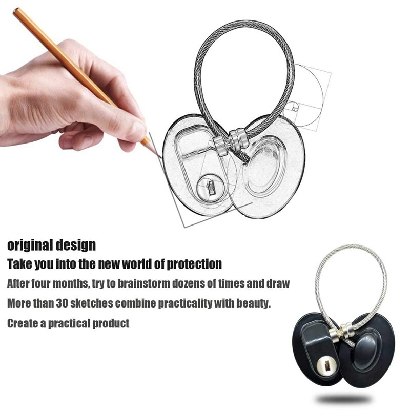 2 Pieces Refrigerator Door Lock Strong Adhesive Freezer Door Lock File Drawer Lock Child Safety Cupboard Lock with Key