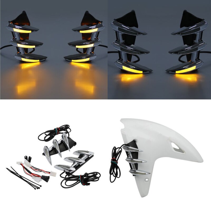 Motorcycle Front Fender Trim Indicator Amber Light For Honda Goldwing GL1800 2001 2007 2006 2005 2004 2003