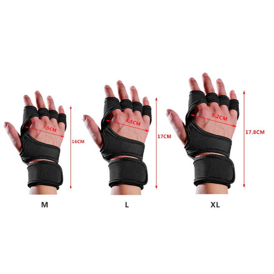 Cross Training Fitness Gloves Weightlifting Half Finger Gloves Sports Fitness Body Building Gym Gloves Grips Hand Palm Protector
