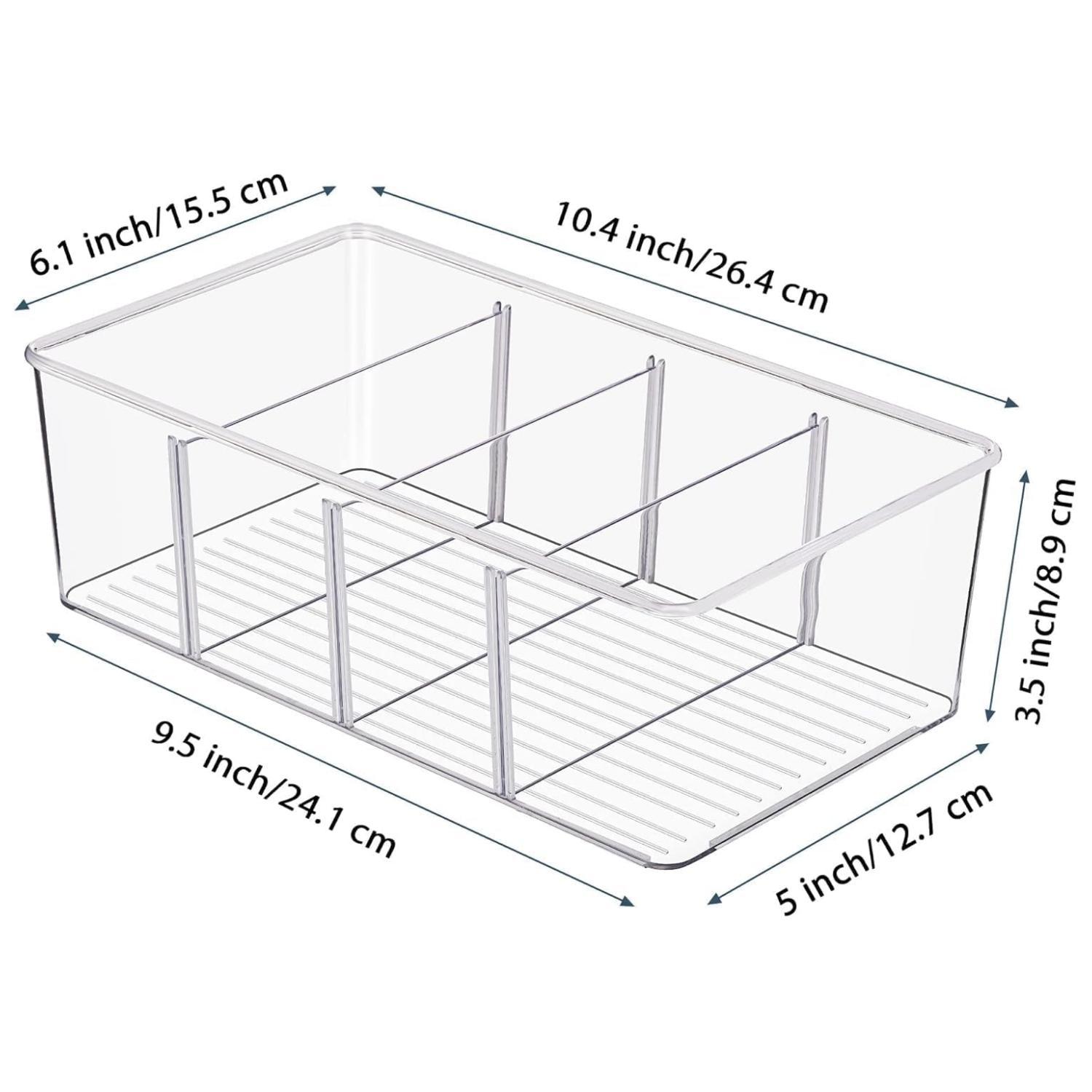 Lebensmittelaufbewahrungsbehälter, durchsichtige Kunststoffbehälter, Speisekammer, Küche, Kühlschrank, Schrank, Organisation, Aufbewahrung, 4-Fach-Halfter, Pakete