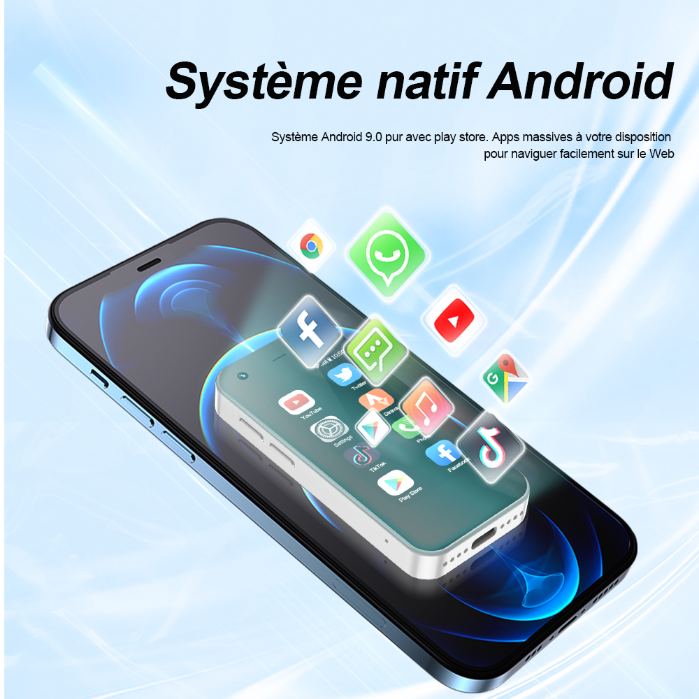 SERVO Mini Smartphone KING5000 Android 9.0 Rete 3G 2 SIM 2GB 16GB WiFi Hotspot Play Store Telecamera HD cromata Telefoni di piccole dimensioni