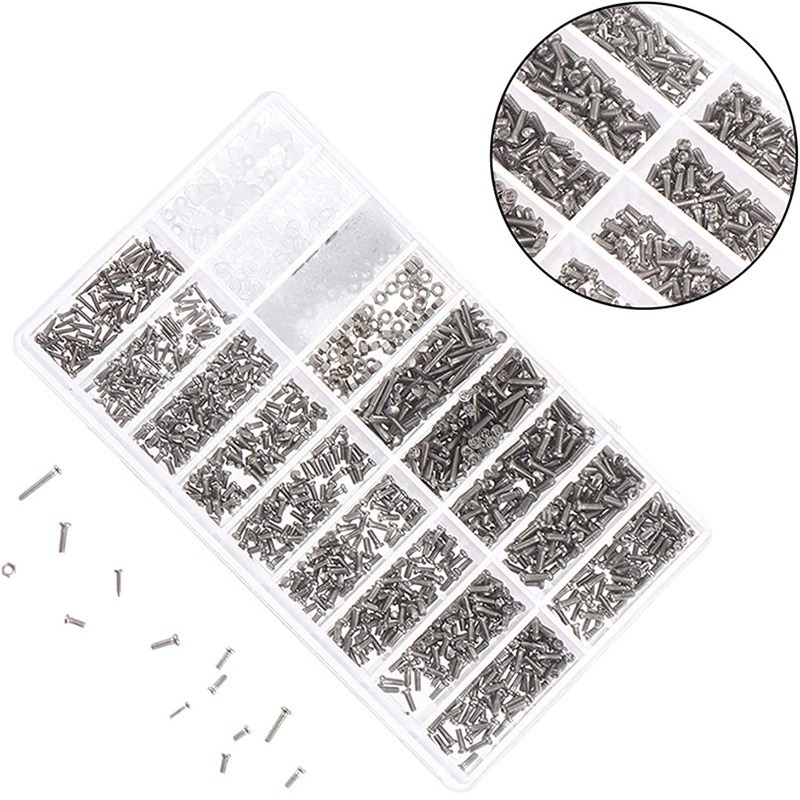 Stainless Steel Eyeglasses Repair Screw Accessories Set One Box Glasses Repair Kit Eyewear Accessories Glasses Repairing Tools
