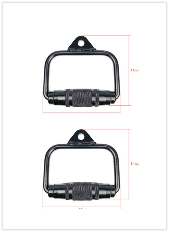 Double D-Handle Pulley Cable Machine Attachment Weight Lifting Hand Grips Heavy Duty Gym Home Lat Pull Down Rowing D Bar: Auburn