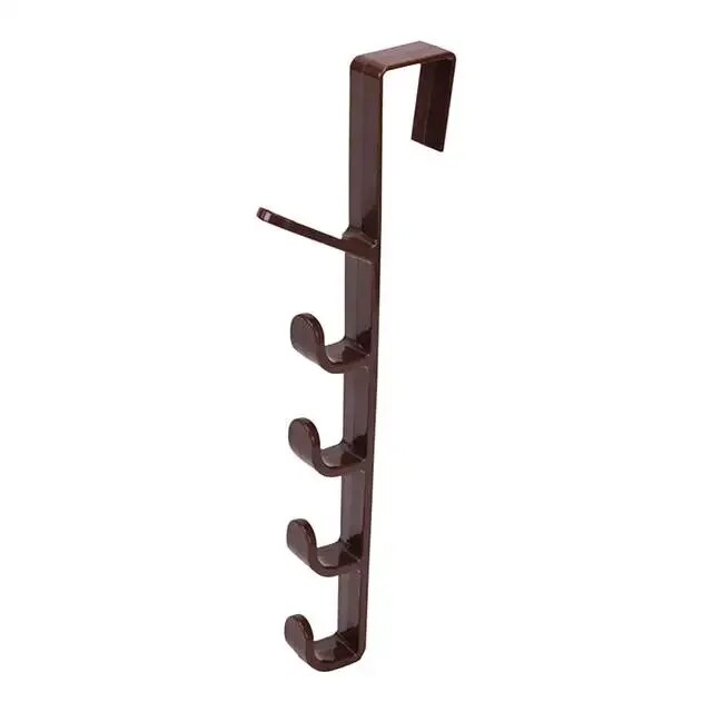 Behind the Door Coat Hook Hanger behind the Door Cabinet Wardrobe Dormitory Door Hook Storage Rack: Light Grey