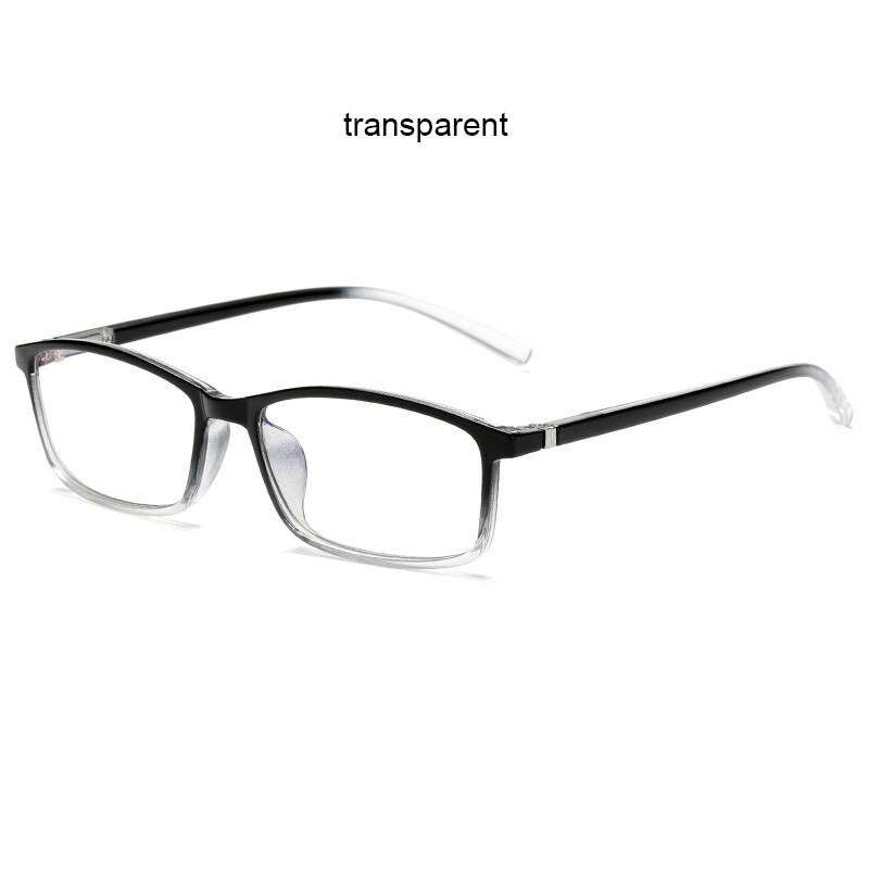 Anti Blau Licht Computer Gläser Photochrome Sonnenbrille Frauen Männer Rechteck Farbwechsel Brillen Ultraleicht Outdoor UV400: transparent