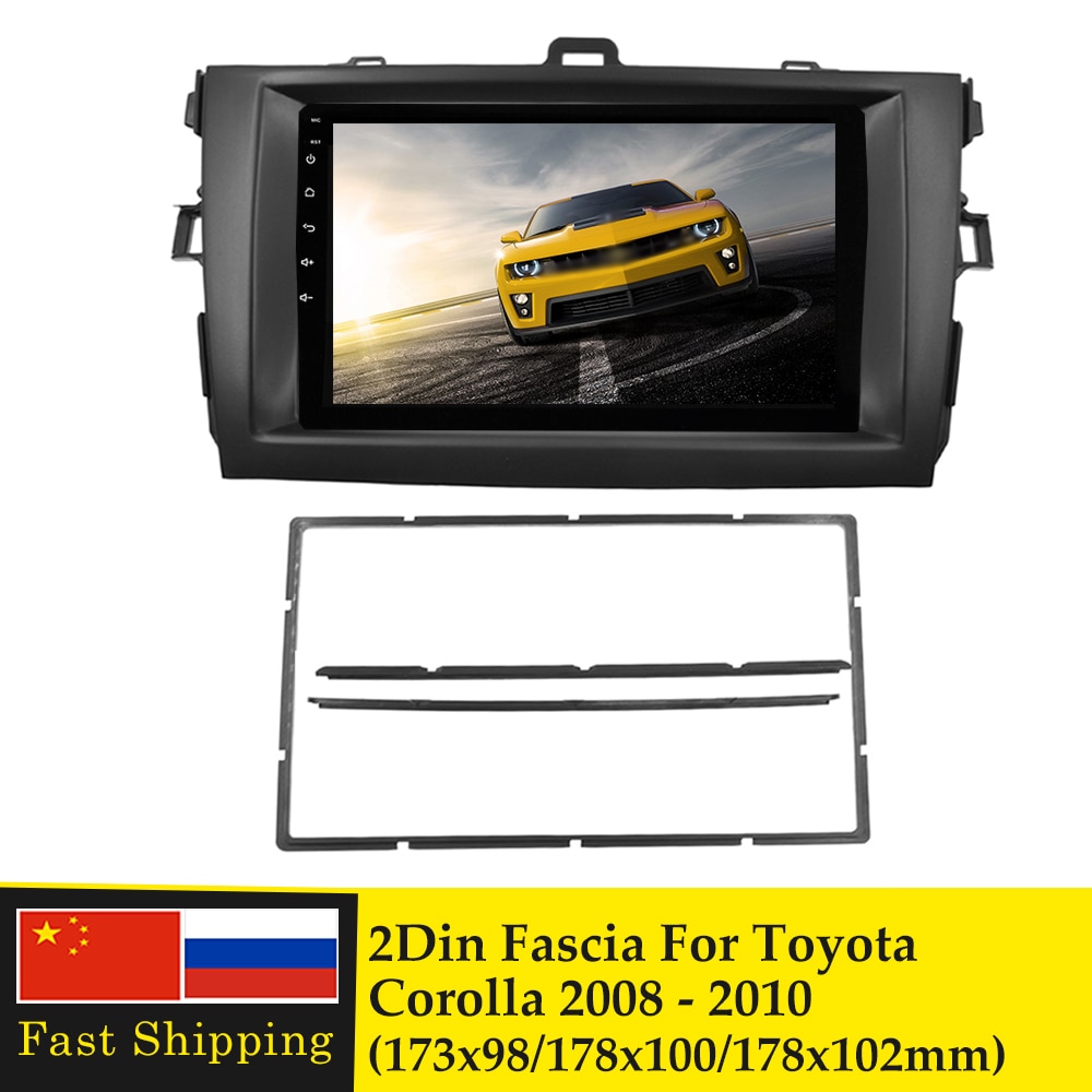 Double Din Radio Fascia for Toyota Corolla 2 Din GPS DVD Stereo CD Panel Dash Mount Installation Trim Kit Frame